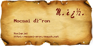 Mocsai Áron névjegykártya